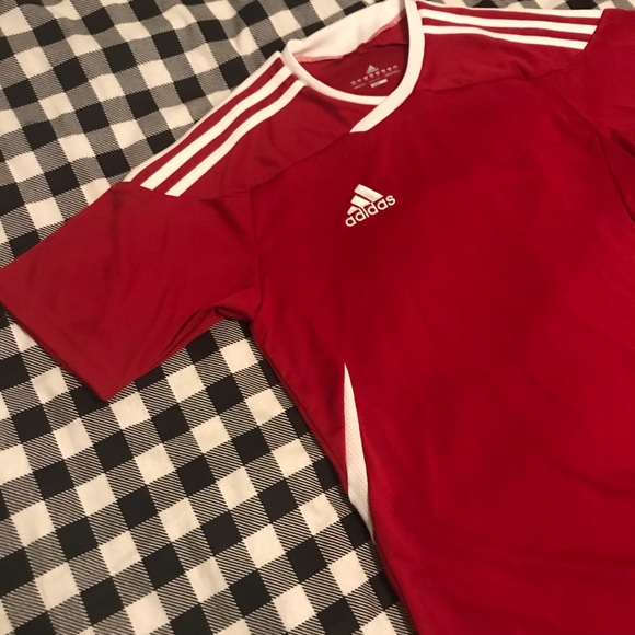 NWOT Adidas Red Jersey Short Sleeve Shirt - Picture 2 of 8